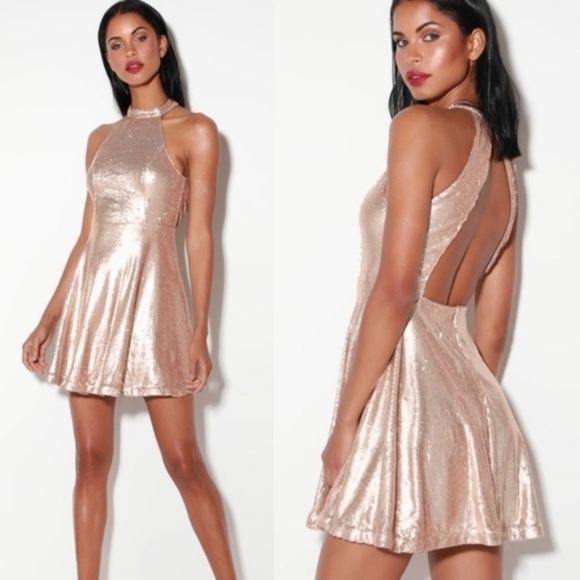 Lulus Dresses & Skirts - Lulu’s Under the Spotlight Sequin Backless Dress
